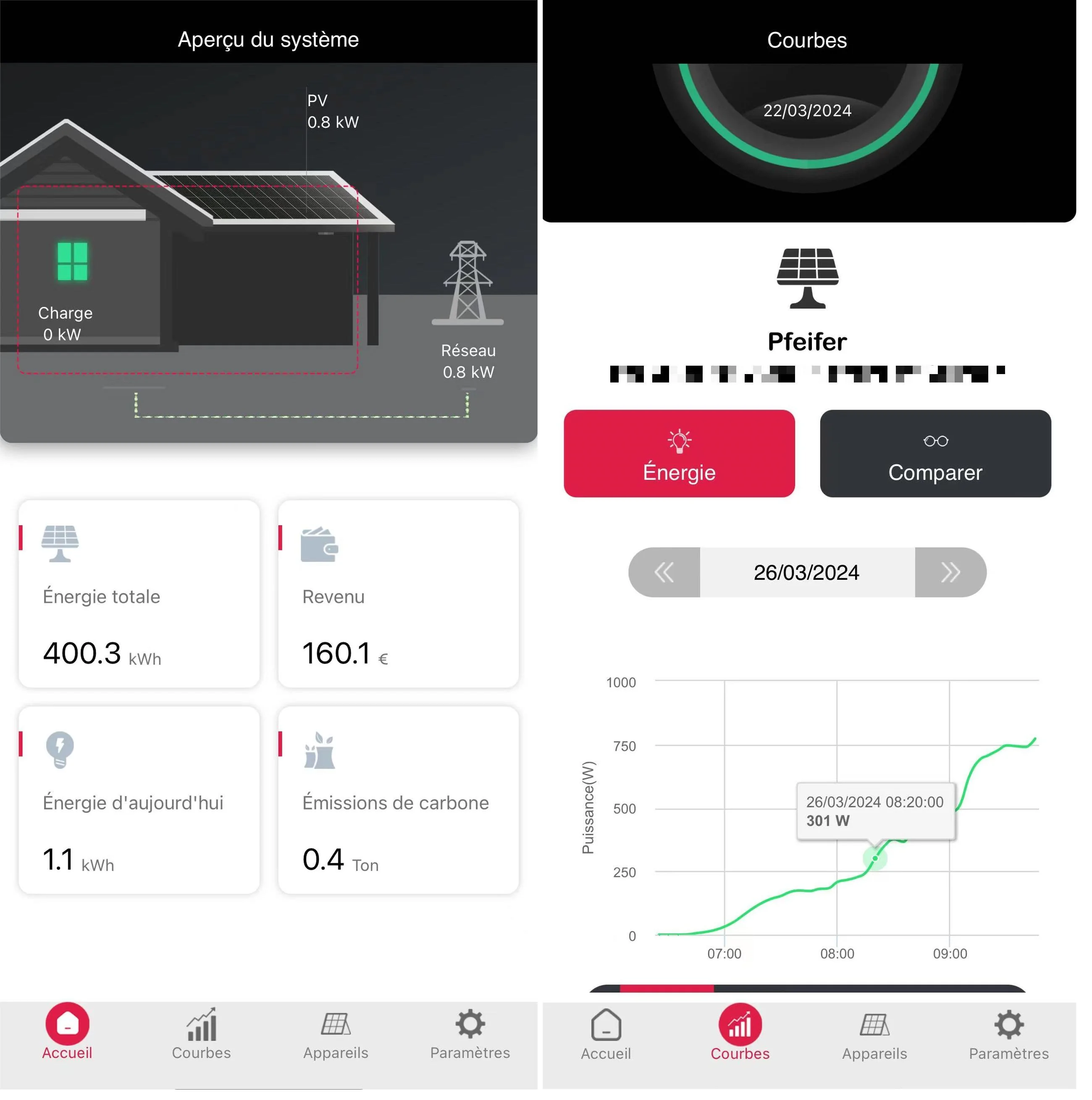 capture écran application envertech